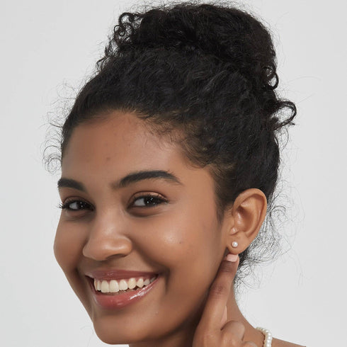 3-6mm Mini Akoya Pearl Button Stud Earrings - House Of Pearls